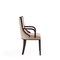Manhattan Comfort Grand Faux Leather and Velvet Dining Armchair in Tan with Beech Wood Frame DC048AR-TN - alternate 3
